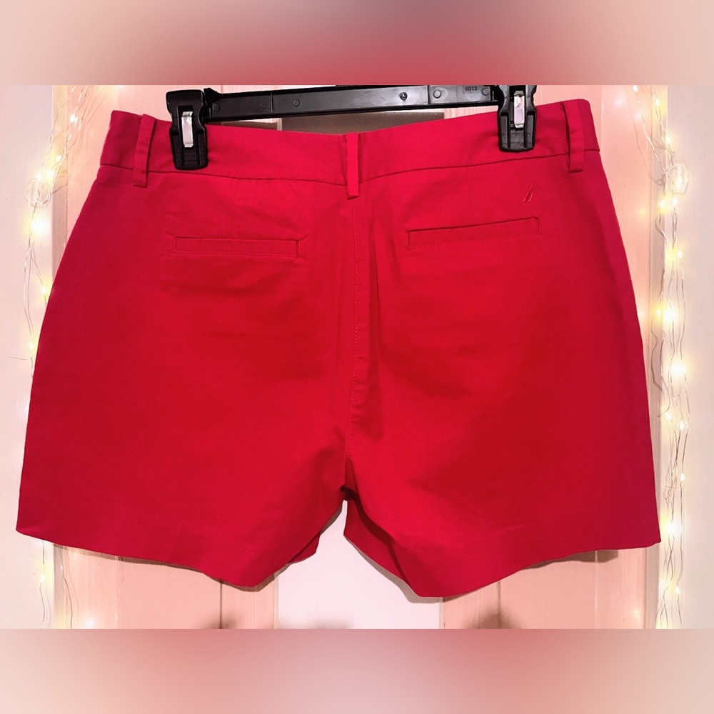 Nautica Classic Red Women's Tailored Shorts - Picture 2 of 3